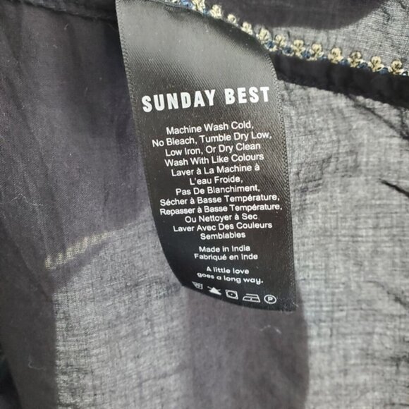 Aritzia Sunday Best Black Annalise Boho Blouse Size XS - Picture 10 of 12